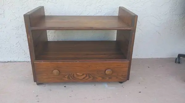 Vintage Rolling Wood Cart