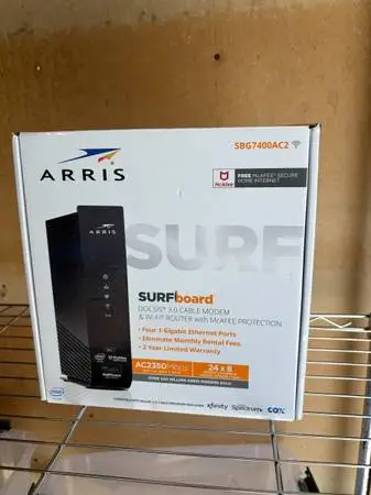 NEW ARRIS (SBG7400AC2) - Modem Router Combo - Fast DOCSIS 3.0 & AC2350
