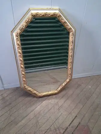 Beautiful Vintage Large Framed Beveled Mirror