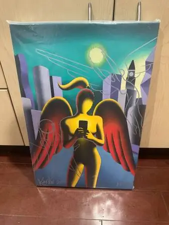 MARK KOSTABI CHECKING IN WITH THE GIRLS UPSTAIRS SIGNED ARTIST PROOF