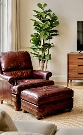 Reduced - HANCOCK & MOORE - 100% Leather recliner lounge chair