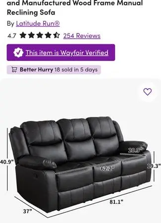 New Couch w/Minor Defect