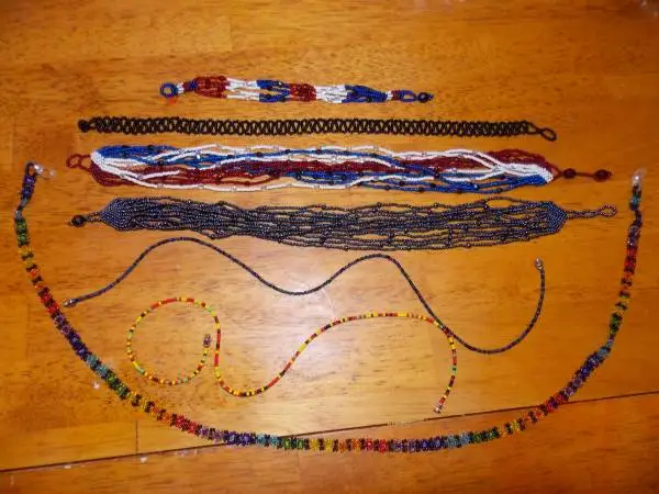 420 Separate Glass Beaded Jewelry Items