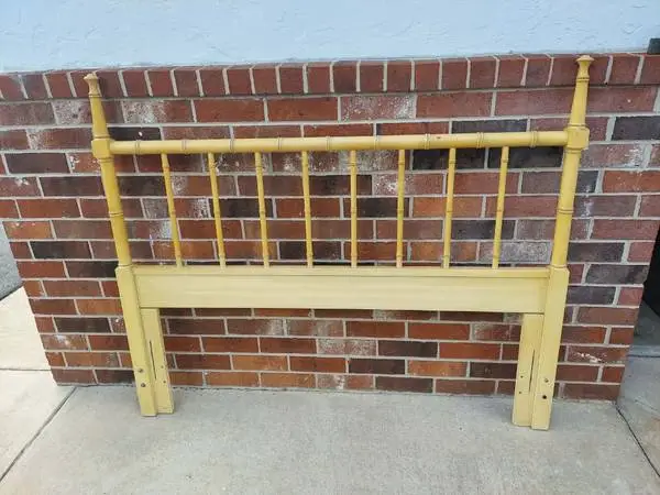 Mid Century Regency Faux Bamboo Headboard Fits Queen or Double Size.