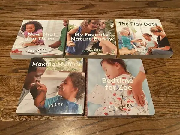 LOVEVERY BABY BOARD BOOKS 5 Books BEDTIME FOR ZOE, MAKING MUFFINS