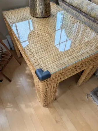 Vintage WICKER END TABLES  /  All the rage!