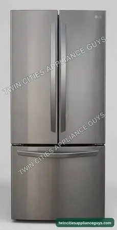 LG 21.8 Cu Ft French-Door Refrigerator — Black Stainless — $450