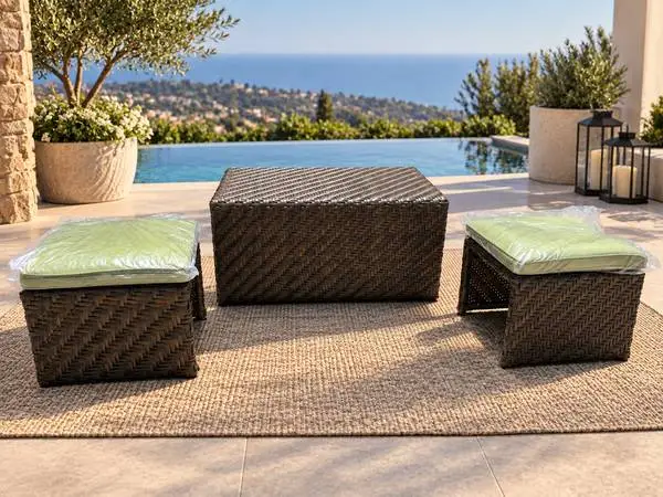 New 3pc outdoor patio furniture set Sunbrella