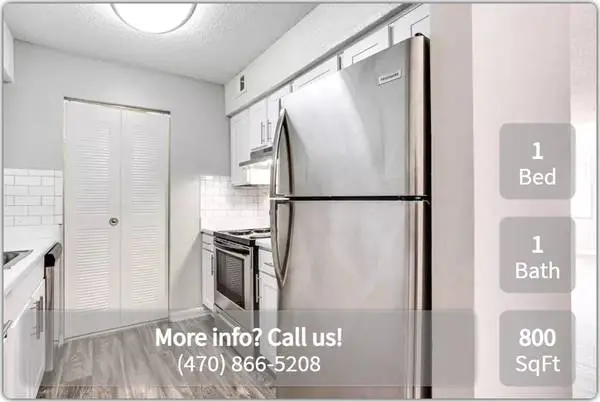 Comfortable 800 sq ft 1 bd, 1 ba for all your needs. Call us now!