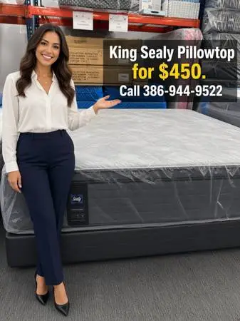 Labor day king Sealy Pillowtop mattress sale