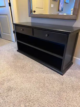 Black console table