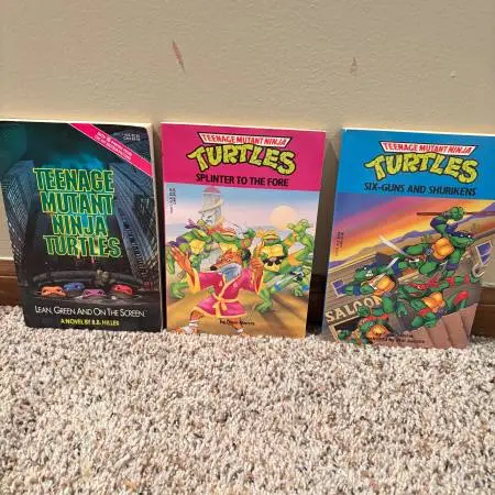 Vintage 1990 Teenage Mutant Ninja Turtles Set of 3 Paperback Books