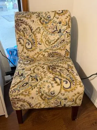 Boho Paisley Accent Chair / Slipper Chair