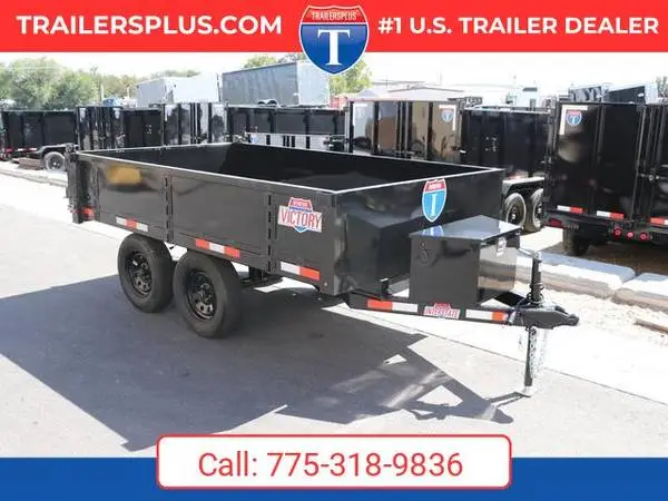2027 Interstate 6X10 Victory Bumper Pull Dump 7K Trailer Black