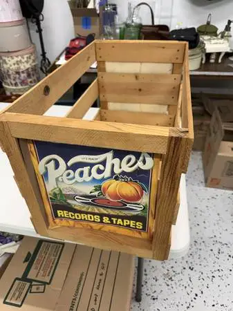 Vintage Peaches Album Record Storage Crate