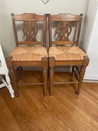 2 - High Quality Counter Stools with Back - 24 seat height