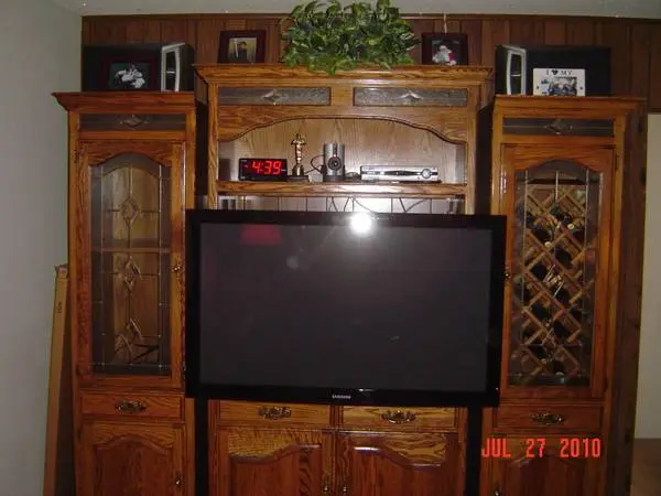 entertainment center 3 piece wood