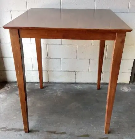 Wood High Top Pub Table 36 x 36 x 42h