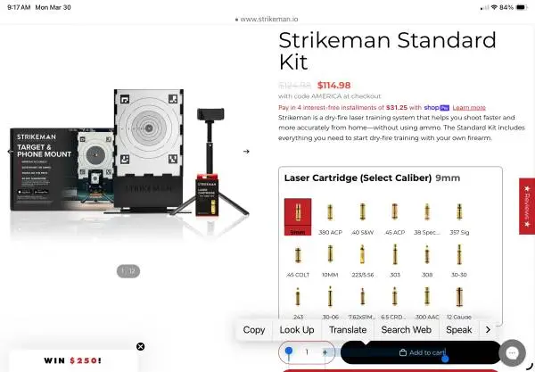 Strikeman Dry Fire Training kit