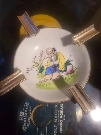 2 - Vintage Hand Painted Chinese Ashtrays
