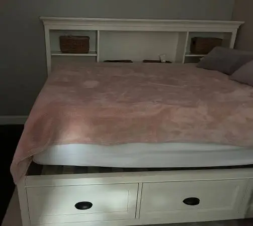 Full storage bed frame n end table