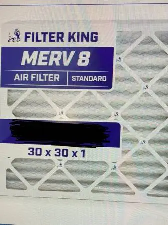 (9) Filter King 30x30x1 Air Filter MERV 8 HVAC Pleated A/C Furnace