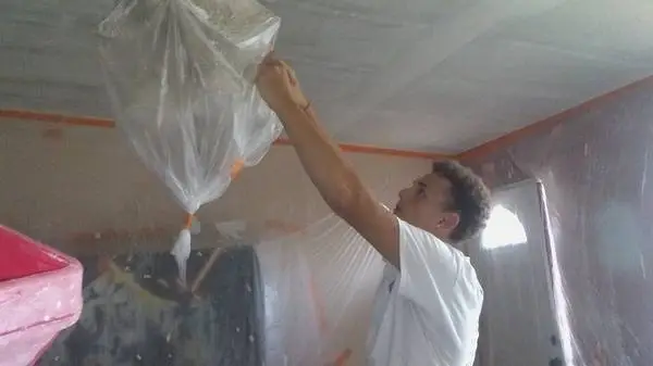 Popcorn Plaster Acoustic ceiling removal & Drywall