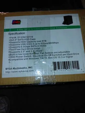 SYBA 8-Bay Hard Drive Enclosures