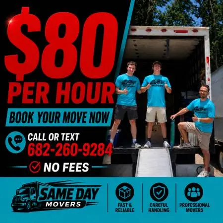 $80 -2 Men & Truck🔥Same Day Movers💯 Call / Text Now 682-260-9284🚛