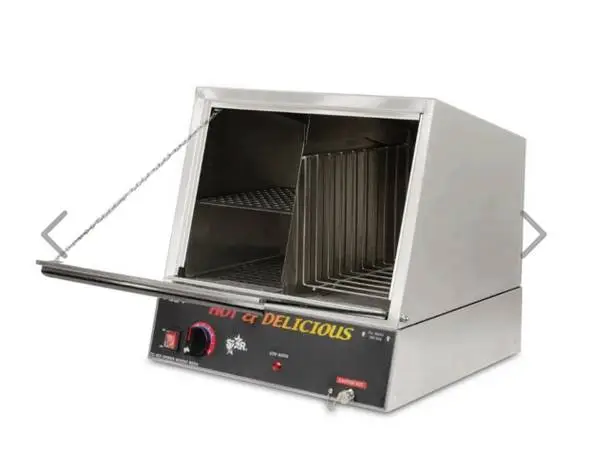 Star 35SSA Hot Dog Machine 170 Hot Dog Steamer & 18 Bun Warmer Star