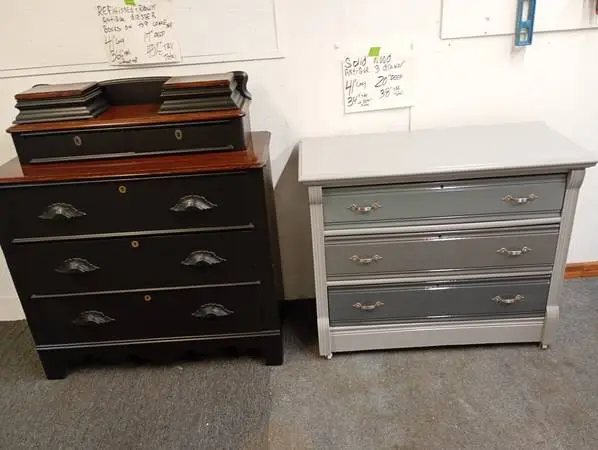 Two refinished dressers take both deal will split up