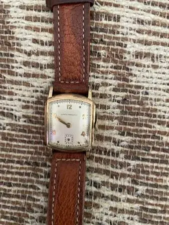 GIRARD-PERREGAUX Swiss Wrist Watch 1943 Gold Plated Case Mechanical