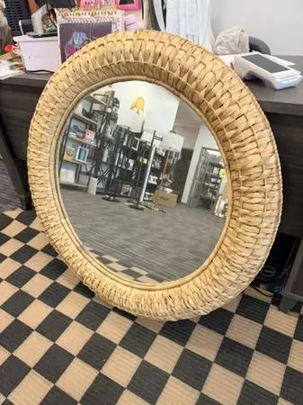 Birch Lane Janie Seagrass Round 36 Wall Accent Mirror Brand New
