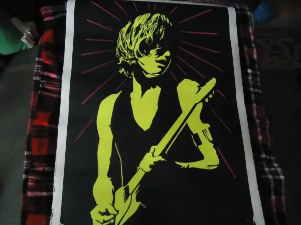 Jeff Beck blacklight poster 70s