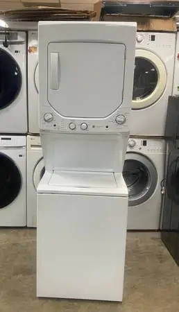 Ge 27 white stackable washer and electric dryer