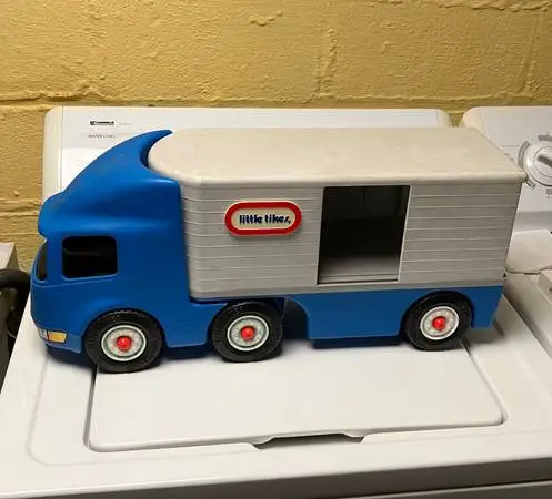 Little Tikes Ride On Semi Truck tractor trailer Vintage 23 Blue