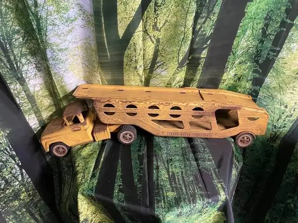 1960s Yellow Tonka 2pc. Car Carrier --- Vintage Collectible!
