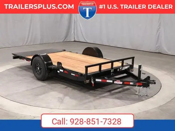 2026 Interstate 7X14 Single Axle Tilt 7K Trailer Black