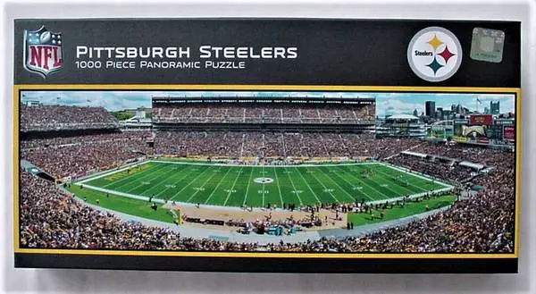 PITTSBURGH STEELERS 39 X 13 1000 PIECE PANORAMIC PUZZLE, NEW/SEALED