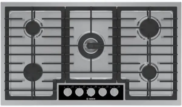 Bosch 36” Benchmark Series 5 Sealed Burners Gas Cooktop Stai/Steel New