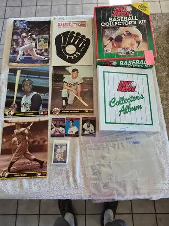 Line Drive Baseball Collectors Kit-60s Player Cards, Photos, Complete