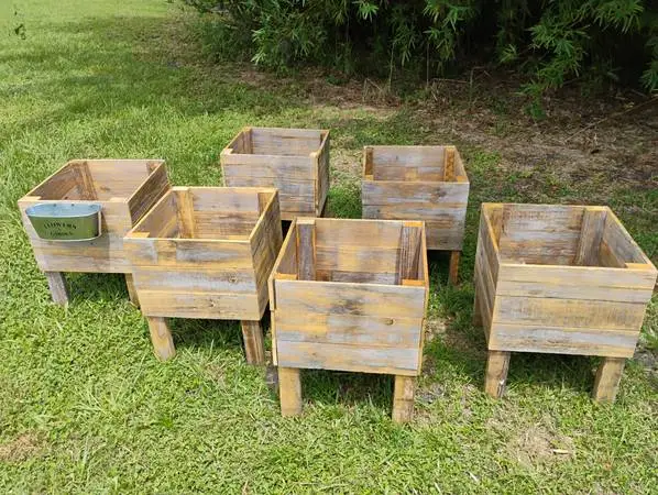6 Large Square Planter Boxes 20 Tall