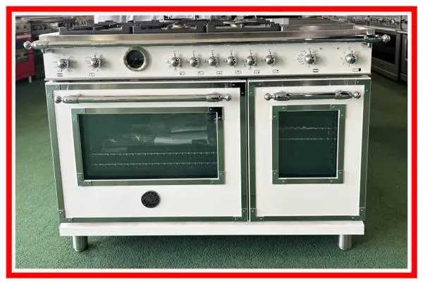 Bertazzoni Heritage 48 Free Standing Dual Fuel Range Ivory Gloss