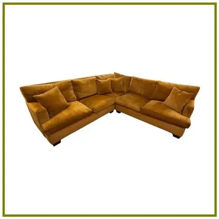 Sunrise Home Chenille Sectional, Goldenrod