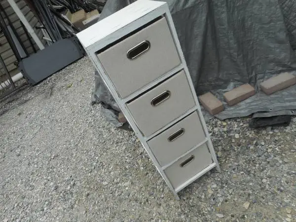 Sundries Storage Cabinet 4 Fabric Drawers