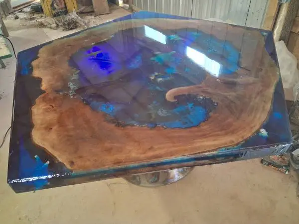 Ocean scene epoxy table