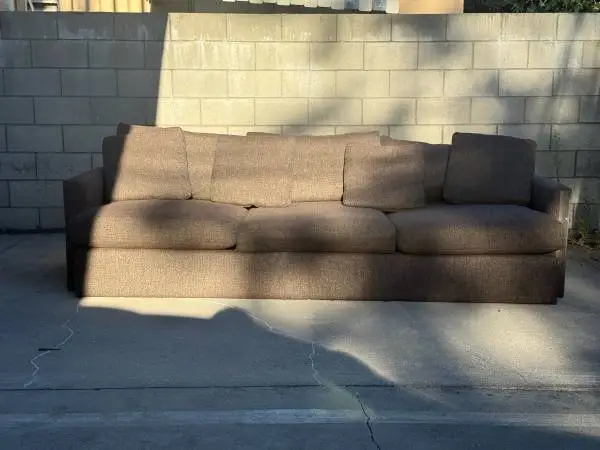 very large nice brown couch