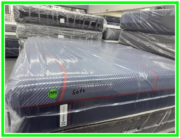 King Size Sealy Posturepedic Elite Hybrid Mattress & Boxes Bed