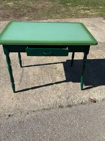 Vintage enamel top table
