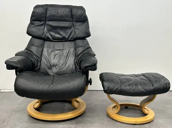 Ekornes Stressless Recliner Lounge Chair and Ottoman RENO Model